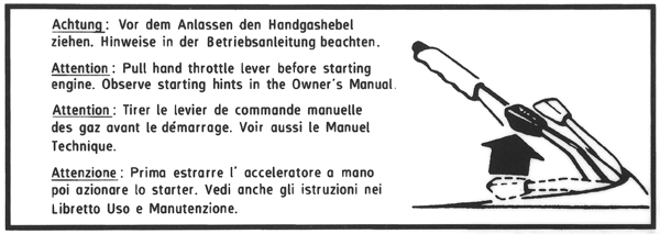 Handbrake decal