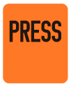 PRESS seat belt label
